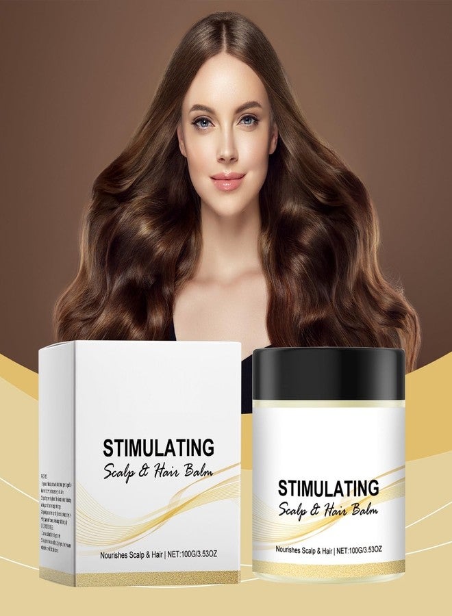 OUKPANE 2Pcs Stimulating Scalp and Hair Balm,Shea Butter and Mango Butter Blend,Scalp Care, Hair Care, Moisture, and Give You a Glow Hair Look. - Image 4